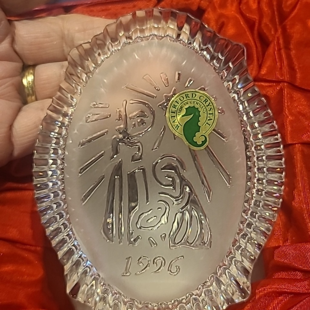 Waterford Crystal Music box,plays Silent Night. In box.